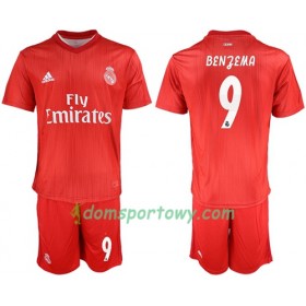 Koszulka Real Madryt Benzema 9 Dziecięcy Trzeci Koszulki Piłkarskie 2018-2019 Krótki Rękaw
